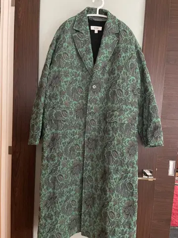 Tomorrowland* 그린 계열 꽃무늬 롱 코트