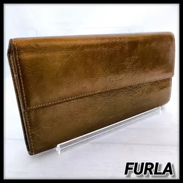 FURLA 훌라 장지갑 에나멜 브라운 로우 앰버 엔벨로프