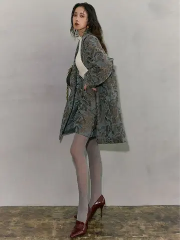 MURUA x YUKKO 콜라보 페이즐리 무늬 타이트 스커트