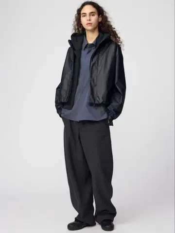 UNIQLO U 브러쉬드 맨투맨 와이드 팬츠 M 다크 그레이