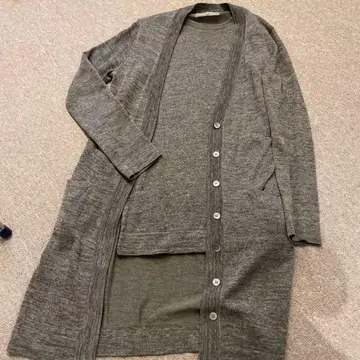 Theory Luxe 긴팔 롱 가디건, 스웨터 앙상블