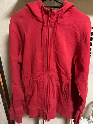 Y-3 풀 집업 후드티 레드