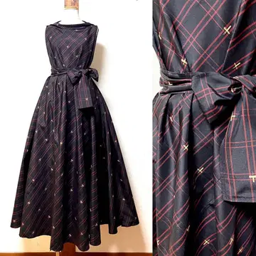 기모노 리메이크 순수 실크 플레어 원피스