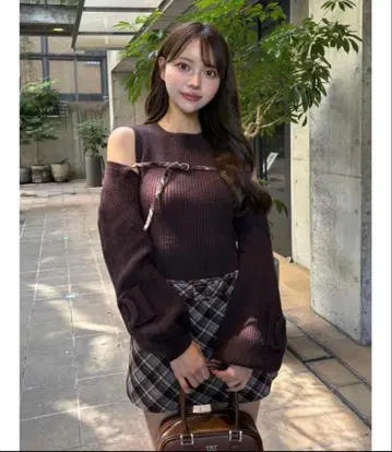 Darich 다리치 도킹 미들 허리 니트 미니 원피스 새상품