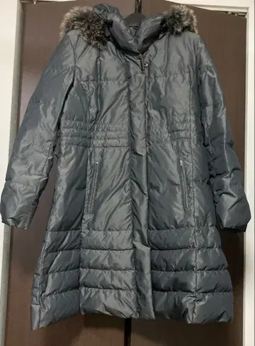 noa-ge 노아제 롱 다운 다운 코트 그레이 페더