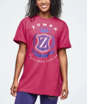 [ 미개봉 새상품 ] 정품 ZUMBA T셔츠 핑크 프리 사이즈