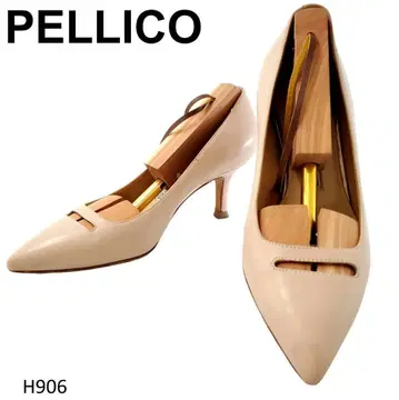 새상품급 펠리코 아넬리 스틸레토 펌프스 핑크 베이지 22.5cm