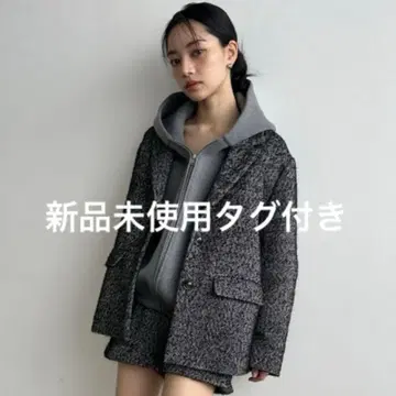 스나이델 오버 사이즈 자켓 테일러드 아우터 코트 트위드