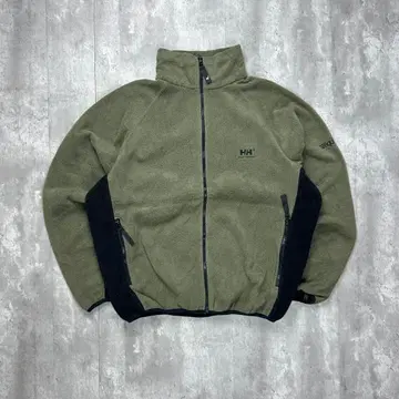 해린 한센 자수 로고 플리스 자켓 카키 M 5891
