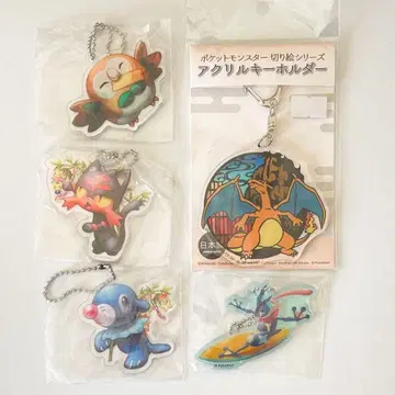 포켓몬 목도리키텔, 냐오불, 누리공, 리자몽, 개굴닌자 아크릴 키링