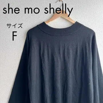 니트 스웨터 튜닉 여성용 F 블랙 긴팔 티셔츠