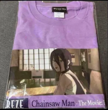 새상품 극장판 체인소 맨 레제 편 T셔츠 장면 사진 레제 L 사이즈