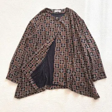 O.C club 올 패턴 올 패턴 가디건 레트로 구제 의류 빈티지 M~L