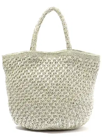 TOMORROWLAND 메탈릭 렉스 편직 토트백 실버