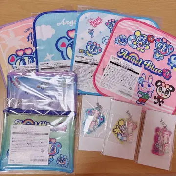 엔젤 블루 에니마이 복권 온라인 파우치 타월 아크릴 키링