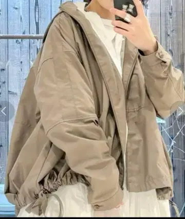 jornalstandard luxe 메모리 타프타 후드 블루종 베이지 M