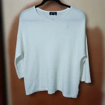 A.P.C. 아이보리 니트 써멀 캐시미어 XL 오버 사이즈