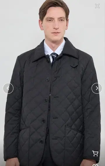 [ 미사용 새상품 ] 삭소니 트윌 퀼팅 블루종