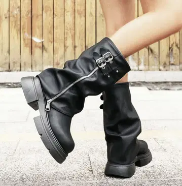 좋아요 불필요! 블랙 엔지니어 부츠