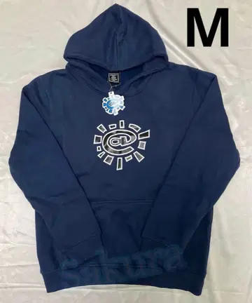 always 네이비 후드 부착 그래픽 후드티