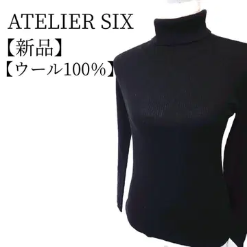 [ 새상품 ] ATELIER SIX 울 100% 니트 터틀넥 스웨터