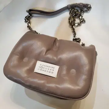 천연 가죽 백 체인 숄더 그램스 람