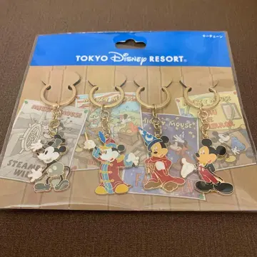 도쿄 디즈니 리조트 미키 미니 키링 4개 세트 미사용 새상품