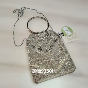 새상품 노크틸카 비즈 자수 비쥬 핸드백 숄더백 베이지