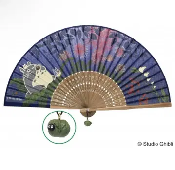 이웃집 토토로 부채 나뭇잎 사이로 비치는 불꽃놀이