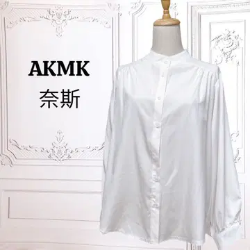 [ AKMK  ] 블라우스/셔츠 [ F ] 화이트 밴드 카라 무지/심플