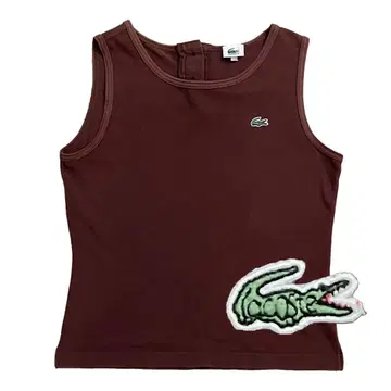 라코스테 사슴 무늬 탱크탑 백 버튼 브라운 여성용 M