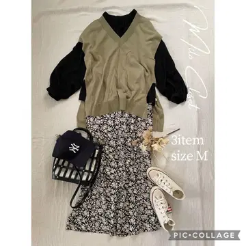 화려한 캐주얼 스커트 세트 여성 의류 묶음 판매 코디 세트업 M