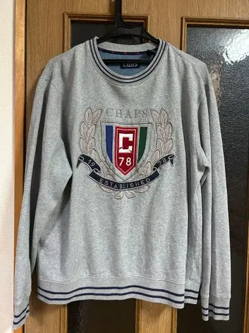 CHAPS 그레이 자수 로고 트레이닝복