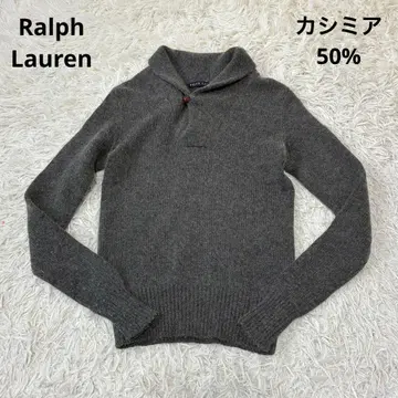 랄프 로렌 캐시미어 50% 니트 스웨터 그레이