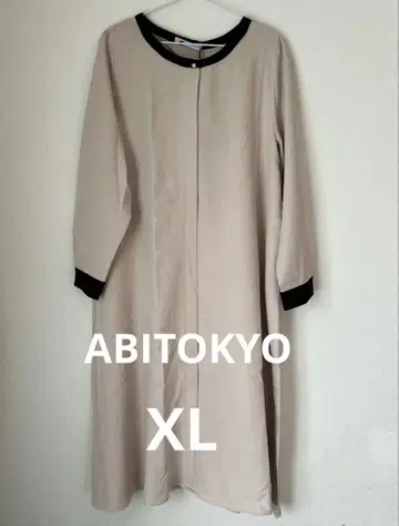 ABITOKYO XL 베이지 긴팔 티셔츠 원피스