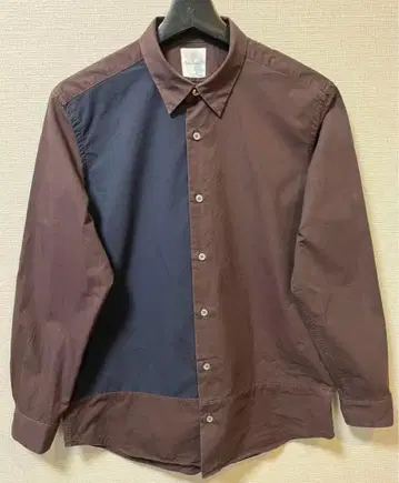 폴스미스 네이비 브라운 절개 셔츠 남성용