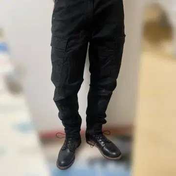 ALPHA 블랙 카고 팬츠