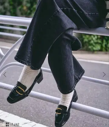 LE TALON 3.5cm 스퀘어 버클 로퍼