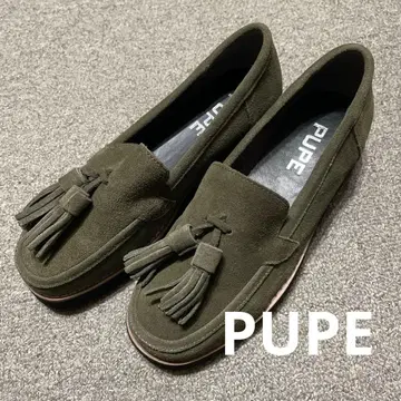 PUPE/푸페 태슬 로퍼 통굽 로퍼 올리브 38
