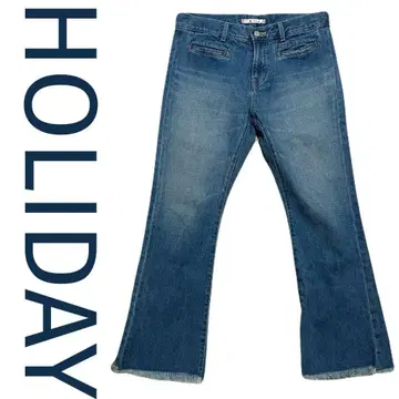 새상품급 HOLIDAY 홀리데이 데님 G 인디고 컷오프 청바지