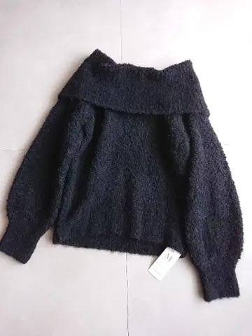 미사용 MISCH MASCH 오프숄더 푸들 니트