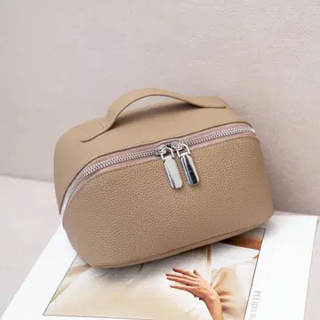 베이지 Togo 가죽 파우치 8085