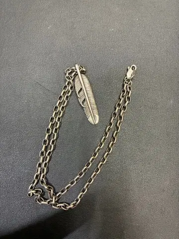 실버 목걸이 페더 925