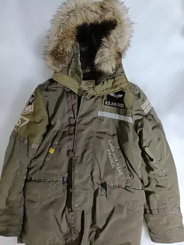 [ AVIREX ] 플라이트 자켓 (롱 타입) 카키 [L 사이즈]