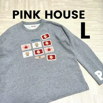 PINK HOUSE 핑크하우스 맨투맨 트레이닝복 그레이 와펜