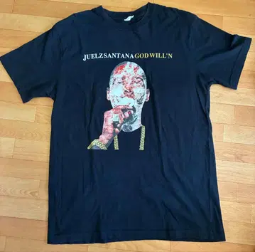 래퍼 Juelz santana 티셔츠 L 사이즈 미국제 블랙 레어