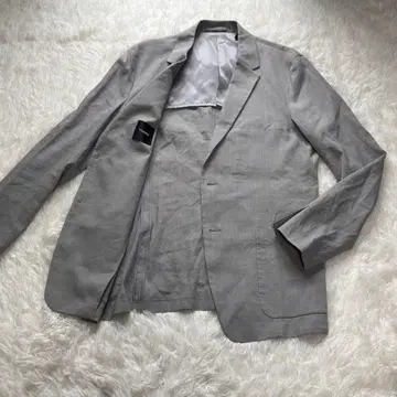 띠어리 Theory 현행 택 린넨 테일러드 자켓 마 혼방 백 오픈 XL