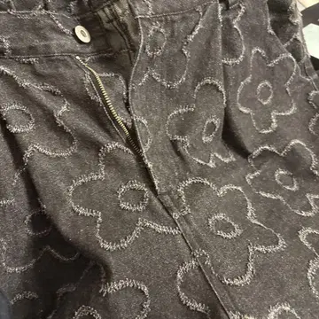 CPCM 플라워 자카드 데님 팬츠