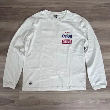 CHUMS 오리온 로고 긴팔 T셔츠 XL 화이트