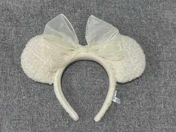 디즈니 화이트 트위드 머리띠